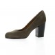 Brenda zaro Escarpins cuir velours gris