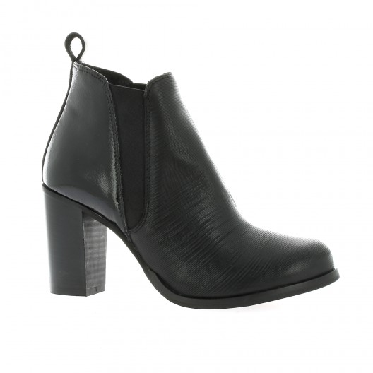 Pao Boots cuir vernis noir