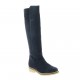 So send Bottes cuir velours marine