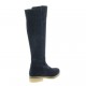 So send Bottes cuir velours marine