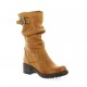 Pao Boots cuir nubuck cognac