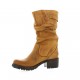 Pao Boots cuir nubuck cognac