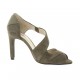 Vidi studio Nu pieds cuir velours taupe