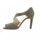 Vidi studio Nu pieds cuir velours taupe