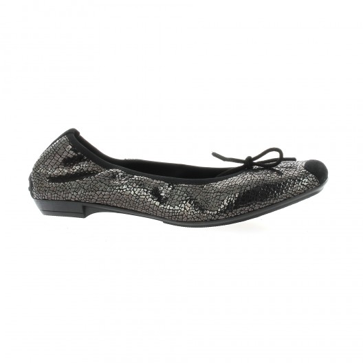 Elizabeth stuart Ballerines cuir laminé noir