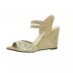 Vidi studio Nu pieds cuir python sable