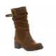 Pao Boots cuir velours cognac