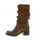 Pao Boots cuir velours cognac