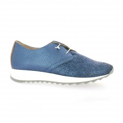 Riva di mare Baskets cuir bleu