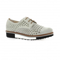 Riva di mare Derby cuir nubuck gris