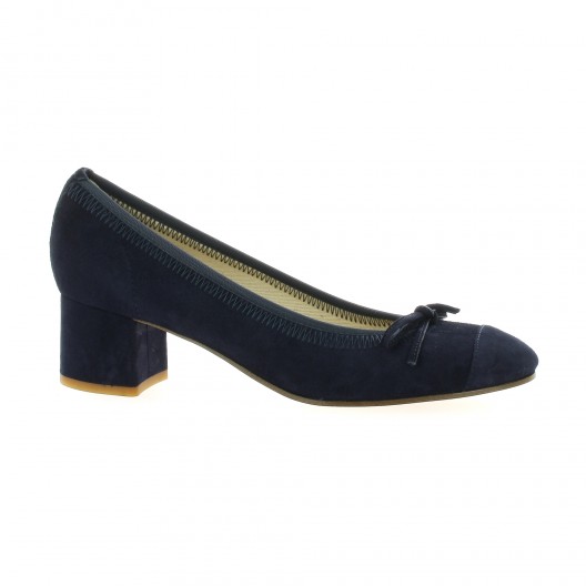 Elizabeth stuart Escarpins cuir velours marine