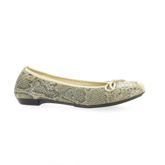 Elizabeth stuart Ballerines cuir python sable