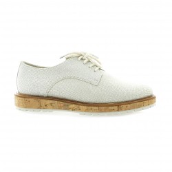 Exit Derby cuir python argent