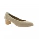 Brenda zaro Escarpins cuir velours taupe