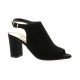 Exit Nu pieds cuir velours noir