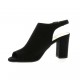 Exit Nu pieds cuir velours noir