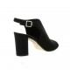 Exit Nu pieds cuir velours noir