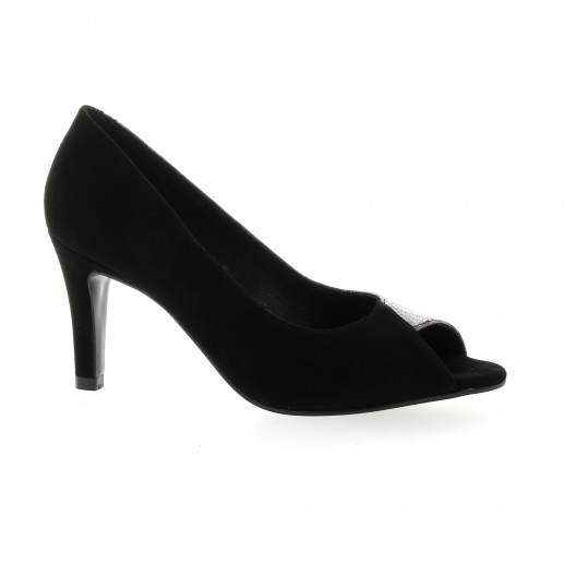 Reqins Escarpins cuir velours noir