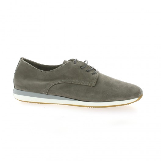 Pao Derby cuir velours gris