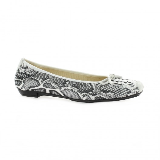 Elizabeth stuart Ballerines cuir python blanc