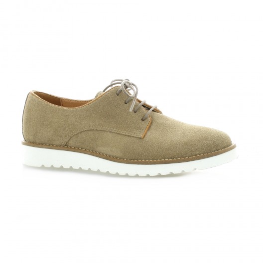 So send Derby cuir velours taupe