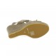 Benoite c Nu pieds cuir velours taupe