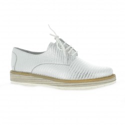 Elizabeth stuart Derby cuir serpent blanc