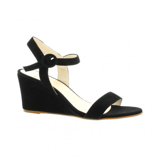 noir Exit cuir pieds Nu velours qwfFT64f