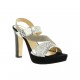 Donna piu Nu pieds cuir velours python