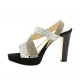 Donna piu Nu pieds cuir velours python