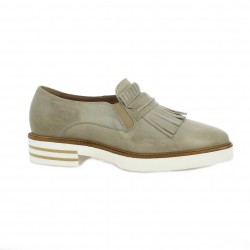 Donna piu Mocassins cuir gris