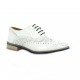 Red creatyve Derby cuir vernis blanc