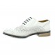 Red creatyve Derby cuir vernis blanc