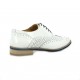 Red creatyve Derby cuir vernis blanc