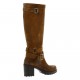 Pao Bottes cuir velours cognac