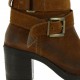 Pao Bottes cuir velours cognac