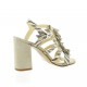 Elizabeth stuart Nu pieds cuir python sable