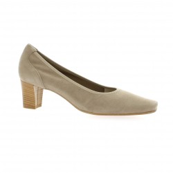 Brenda zaro Escarpins cuir velours taupe