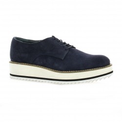 Exit Derby cuir velours marine