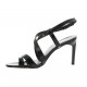 Elizabeth stuart Nu pieds cuir noir