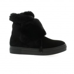 Exit Boots cuir velours noir