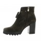 Riva di mare Boots cuir velours anthracite