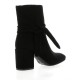 Pao Boots cuir velours noir