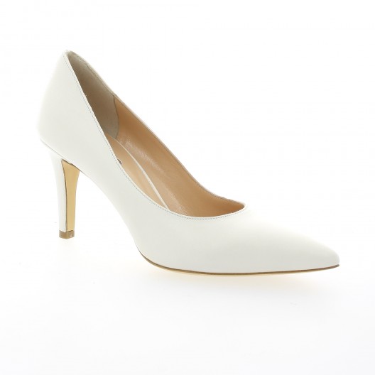 Escarpins cuir blanc Essedonna