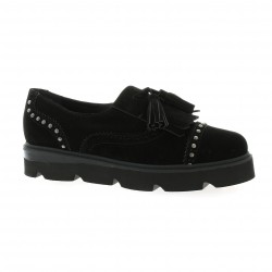 Mitica Mocassins cuir velours noir
