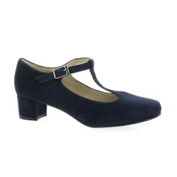 Brenda zaro Escarpins cuir velours marine