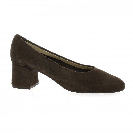 Brenda zaro Escarpins cuir velours marron