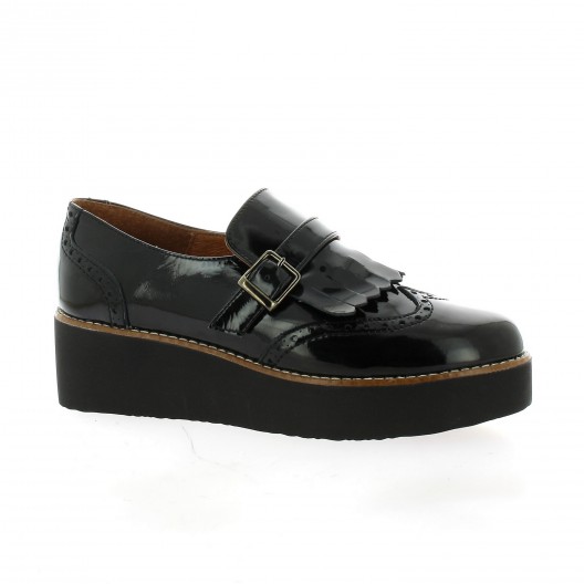 Pao Derby cuir vernis noir