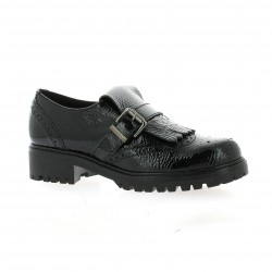 Donna piu Mocassins cuir vernis noir