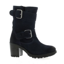 So send Boots cuir velours marine So send Boots cuir velours marine